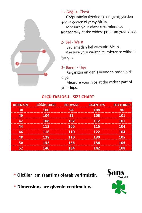 Kadın Büyük Beden Renkli Ön Boy Yarım Düğmeli Kol Boyu Ayarlı Hakim Yakalı Elbise 65N37956