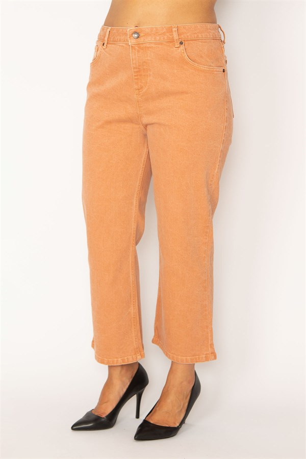 Kadın Oranj Bilek Boy 5 Cepli Kot Pantolon 65N34343