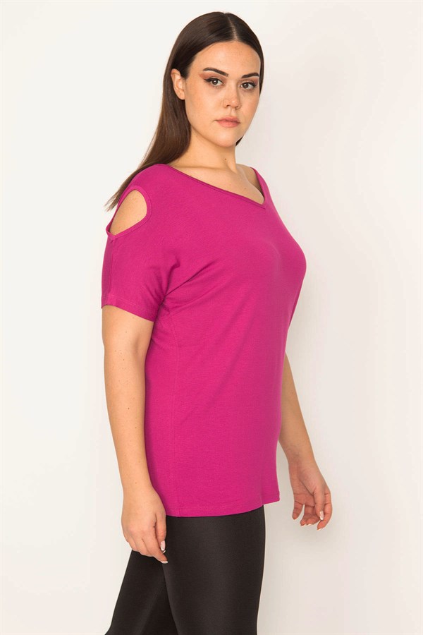 Kadın Beyaz Omuz Dekolteli Viskon Bluz 65N30102