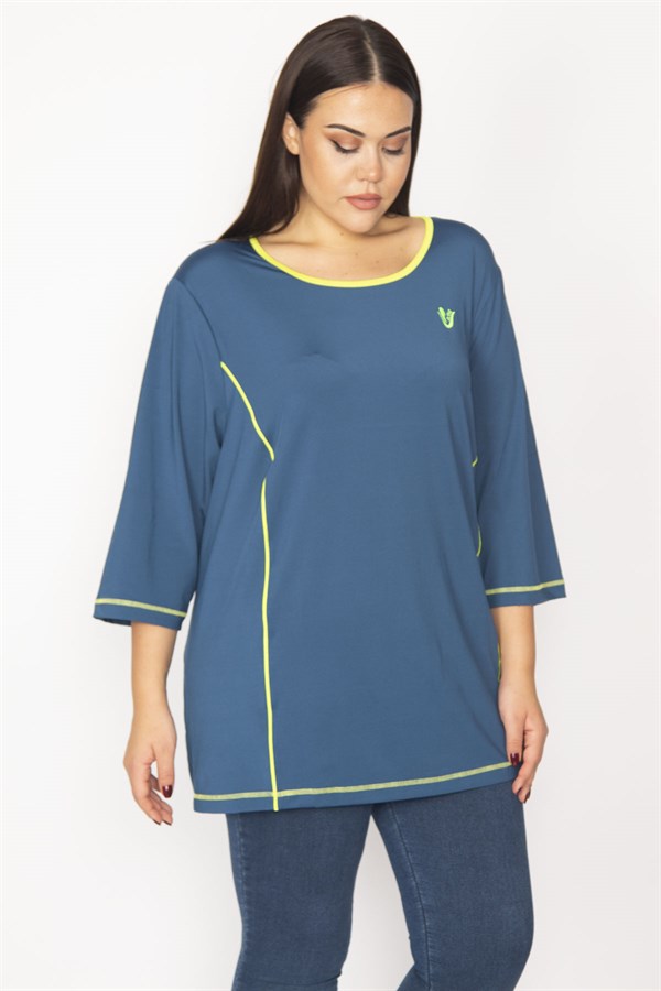 KADIN PETROL BİYE DETAYLI SPOR TUNİK