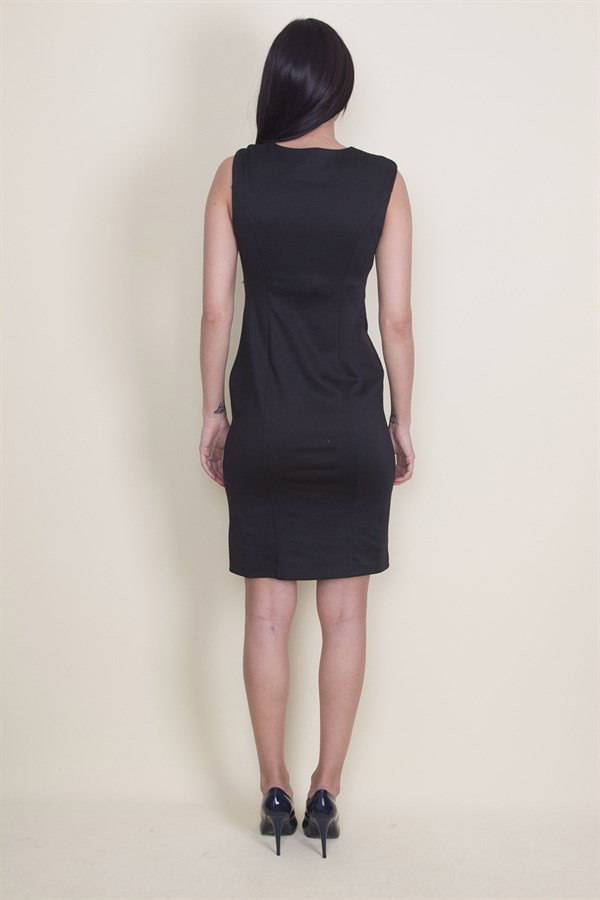 Renk Kombinli Kup Detaylı Elbise