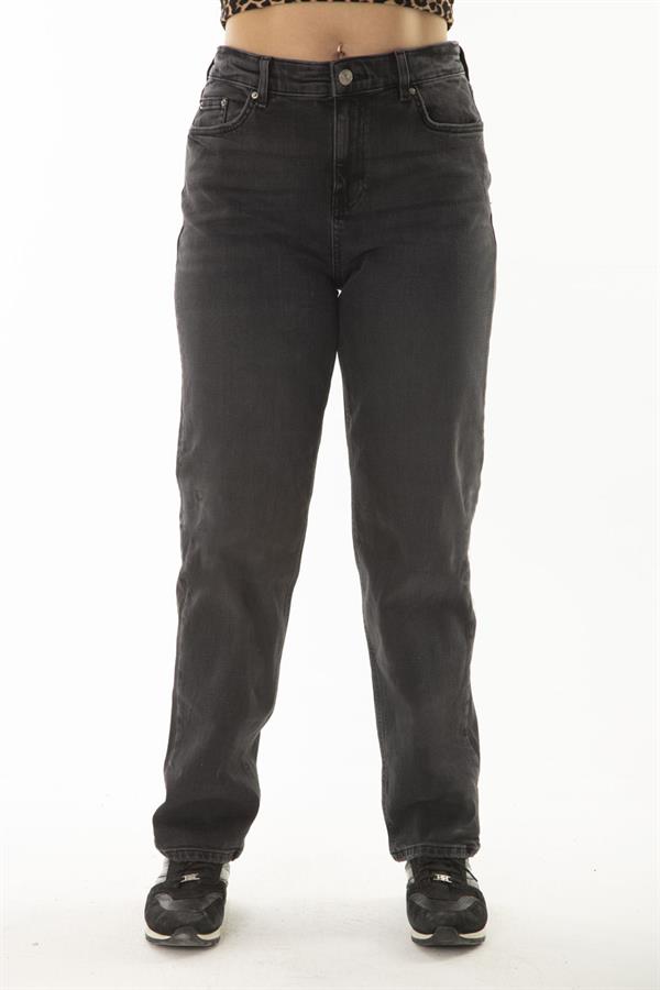 Kadın Büyük Beden Antrasit 5 Cepli Likralı Kot Pantolon 65N37064