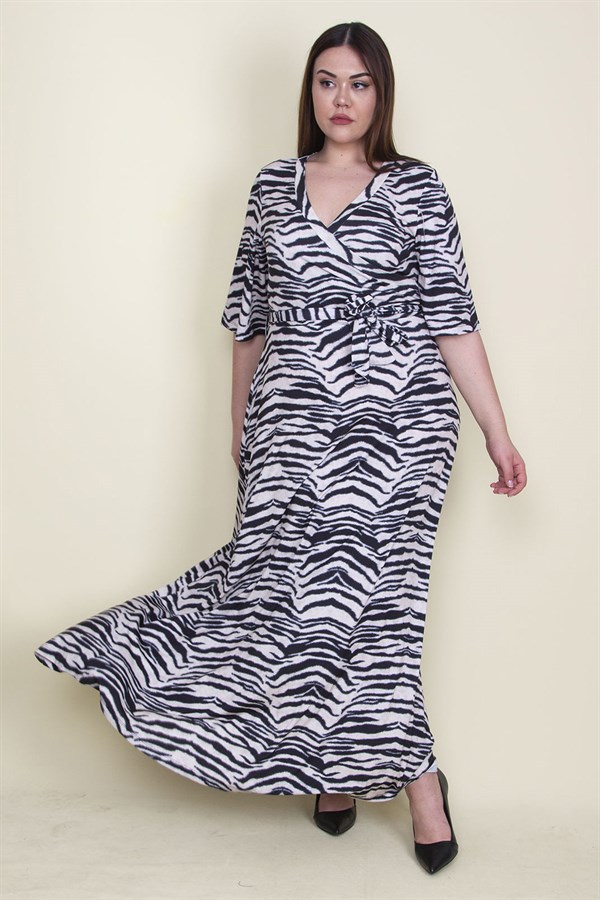 KADIN VİZON ANVELOP YAKALI ELBİSE