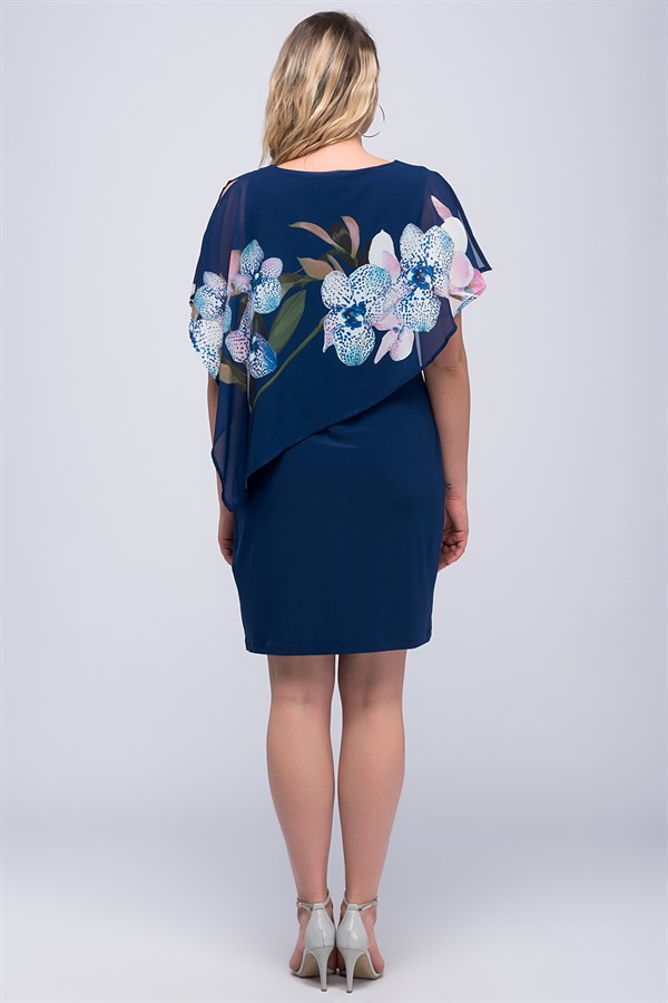 ŞİFON DETAYLI ELBİSE