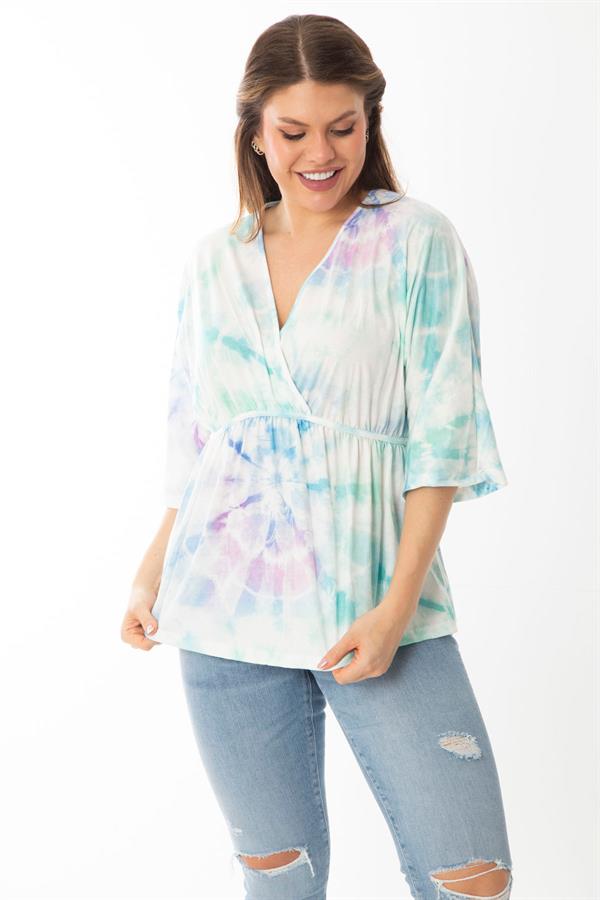 KADIN RENKLİ ANVELOP YAKALI BLUZ 26A37032