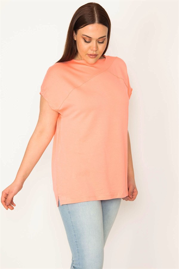 KADIN YAVRUAĞZI PAMUKLU KUMAŞ ARKA SİM ŞERİTLİ BLUZ