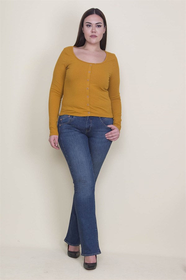 KADIN LACİVERT 5 CEPLİ KOT PANTOLON