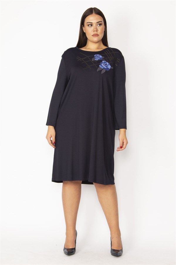 Kadın Haki Nakış Ve Payet Detaylı Uzun Kollu Elbise 65N28729