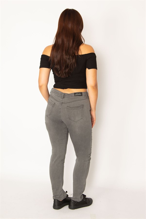 Kadın Gri 5 Cepli Skınny Kot Pantolon 65N34149