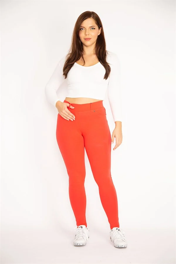 Kadın Antrasit Ön Süs Cep Ve Arka Cepli Tayt 65N34862