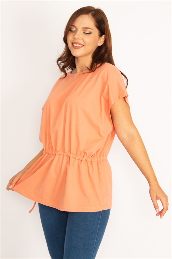 Kadın Oranj Tünel Bağcıklı Düşük Kollu Tunik 65N34793