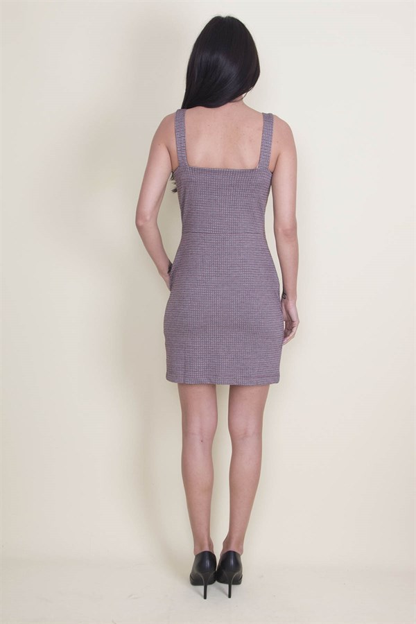 KALIN ASKI CEP DETAYLI ELBİSE