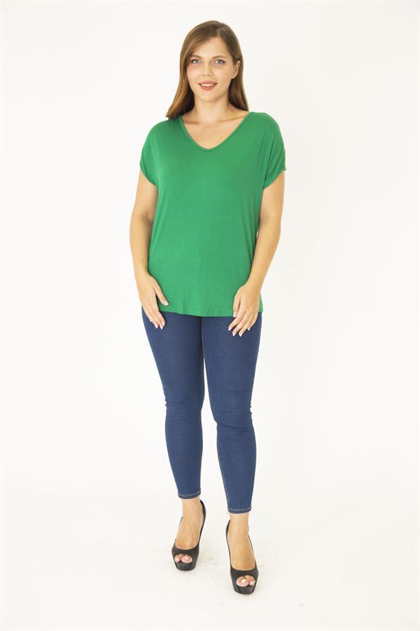 Kadın Bej Omuz Dekolteli İnci Detaylı Viskon Tunik 65N15453