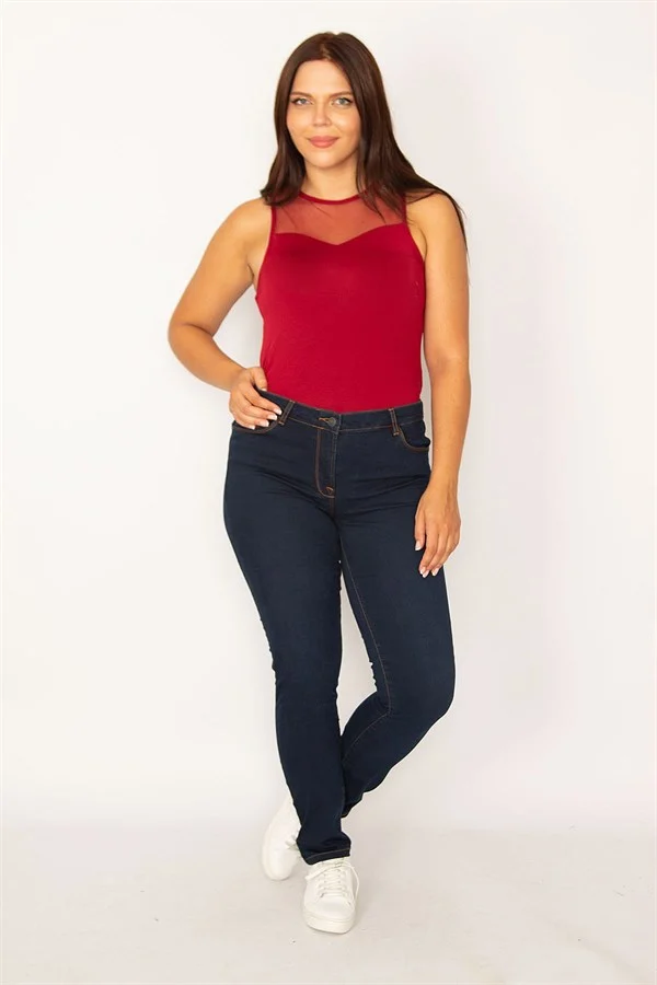 Kadın Lacivert 5 Cepli Skınny Kot Pantolon 65N34217