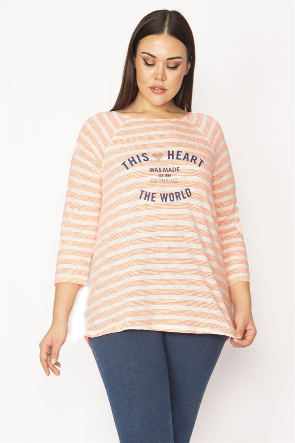 Kadın Desenli Ön Baskılı Bluz 65N29537