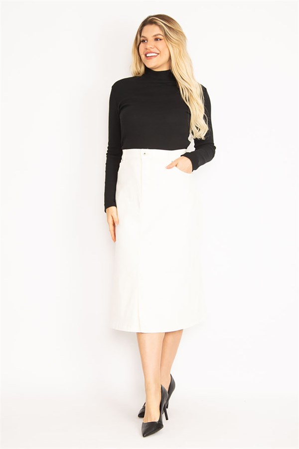 Kadın Kemik 5 Cepli Kot Etek 65N35160