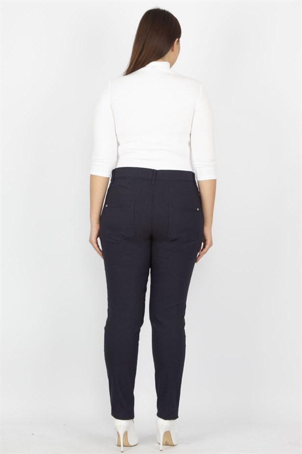 Kadın Bordo Fermuar Detaylı Pantolon 65N20932