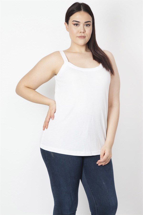 Kadın Beyaz Askılı Bluz 65N23522