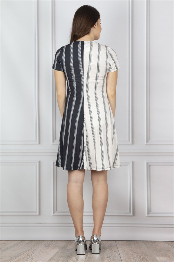 Kadin Kemik Göğüs Detayli Elbise 26N14304