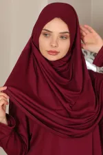 Easy-to-Wear One-Piece Prayer Dress in Burgundy