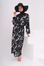 Tesettür Mayo Üzerine Varaklı Desenli Pareo