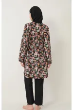 Maillot de bain hijab intégral Parachute orange et noir