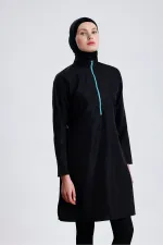 Ensemble de maillot de bain hijab double bonnet imperméable en parachute, 4 pièces