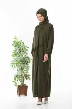 dantelli başörtülü fermuarlı bilekleri lastikli kayma yapmaz namaz elbisesi