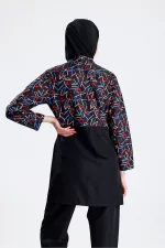 Maillot de bain une pièce imperméable en parachute, noir et jaune