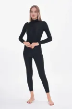 Combinaison moulante à fermeture éclair / Décontractée / Sportive, en tissu Lycra scuba.