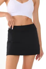 Bikini Altı Şort Etek Siyah