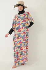 MAILLOT DE BAIN MODESTE AVEC PARÉO À MOTIFS