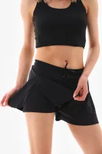 Siyah Çift Kat Taytlı Spor Şort