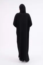 Robe de prière en coton avec pochette, chevilles élastiquées, robe pudique