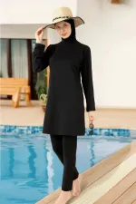 Pareo Fully Covered Hijab Swimsuit Made of Lycra Fabric Pareo Fully Covered Hijab Swimsuit Made of Lycra Fabric