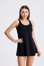 Likralı Birleşik Şortlu Elbise Mayo /Deniz / Havuz