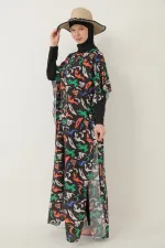 TESETTÜR MAYO ÜZERİNE DESENLİ PAREO