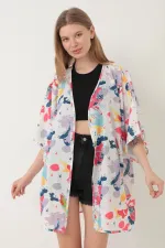 Paréo, robe de plage, kimono à motifs