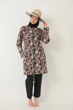 Maillot de bain hijab intégral Parachute orange et noir