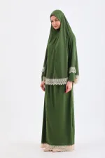 İKİ PARÇA ETEKLİ KAYMA YAPMAZ NAMAZ ELBİSESİ