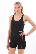 piped shorts jumpsuit swimsuit swimwear