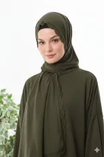 dantelli başörtülü fermuarlı bilekleri lastikli kayma yapmaz namaz elbisesi