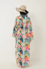 Pareolu Tam Kapalı Tesettür Mayo Likralı Kumaş