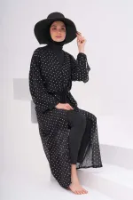 Tesettür Mayo üzerine Desenli Pareo