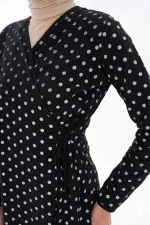 Robe de prière à nouer, à pois, en tissu extensible