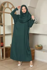 Tek Parça Namaz Elbisesi Zümrüt Yeşili