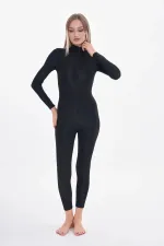 Combinaison moulante à fermeture éclair / Décontractée / Sportive, en tissu Lycra scuba.