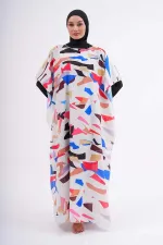 MODEST SWIMSUIT WITH PATTERNED PAREO