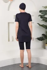 Yarı Kapalı Tesettür Mayo Lacivert