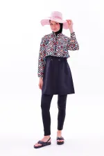 Maillot de bain une pièce imperméable de type parachute, avec leggings et double bonnet.